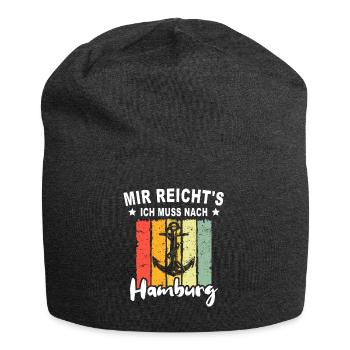 Hamburg Sprüche Hamburger - Jersey-Beanie - Anthrazit - Vorne