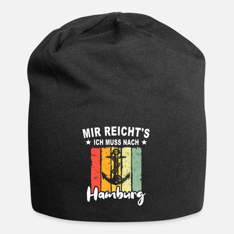 Hamburg Sprüche Hamburger - Jersey-Beanie - Schwarz