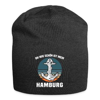Hamburg Sprüche Hamburger - Jersey-Beanie - Anthrazit - Vorne