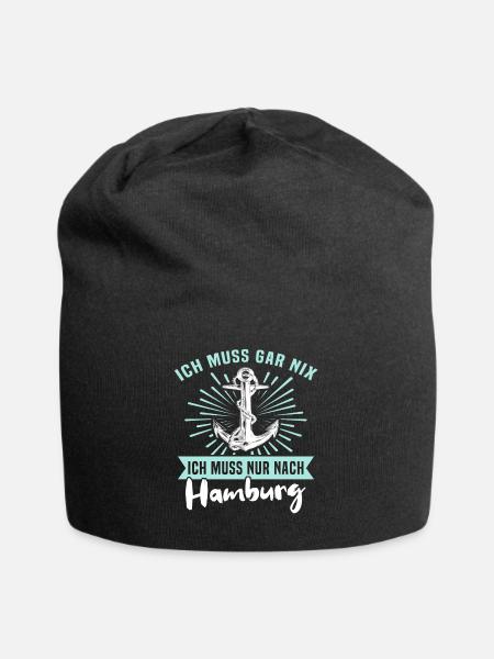 Hamburger Sprüche Hamburg - Jersey-Beanie - Schwarz