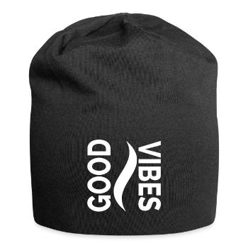 Gute Stimmung - Jersey-Beanie - Schwarz - Vorne