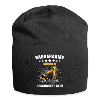 Baggerführer Bagger Baggerfahrer - Jersey-Beanie - Schwarz - Vorne