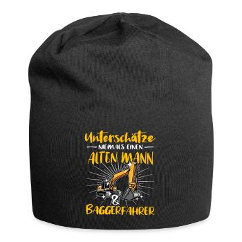 Baggerführer Bagger Baggerfahrer - Jersey-Beanie - Schwarz - Vorne