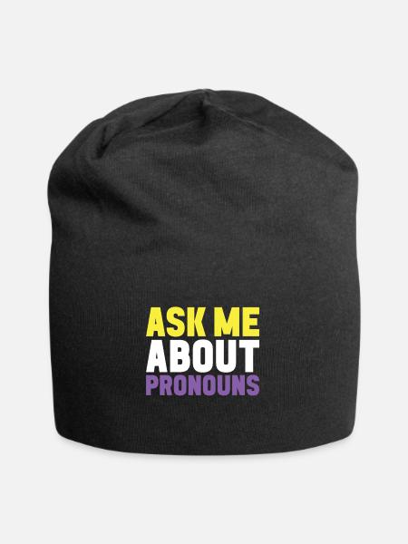 Non Binary Pride Genderqueer - Jersey-Beanie - Schwarz