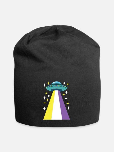 Non Binary Pride Genderqueer - Jersey-Beanie - Schwarz