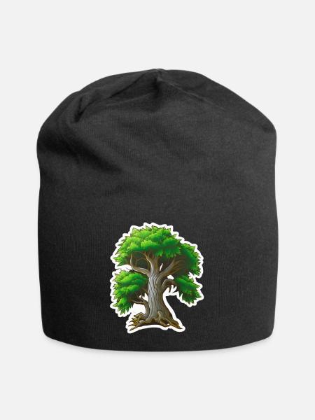 Pilier de la vie : l’arbre majestueux - Bonnet en jersey - noir