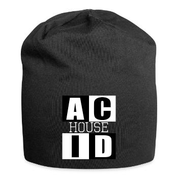 ACID HOUSE Musik-Logo - Jersey-Beanie - Schwarz - Vorne