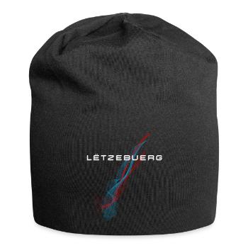 Flagge von Luxemburg, Luxemburger Stolz - Jersey-Beanie - Schwarz - Vorne