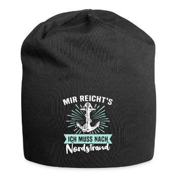 Nordstrander Sprüche Nordstrand - Jersey-Beanie - Schwarz - Vorne