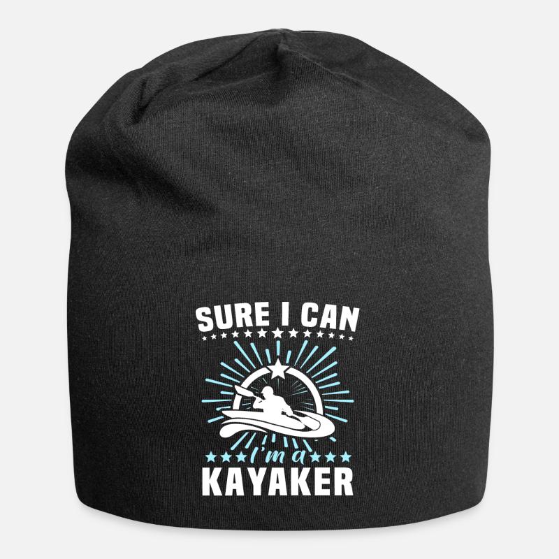 Kayaker Kayak Kayaking - Jersey Beanie - black