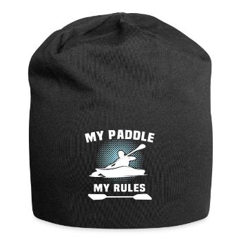 Kayaker Kayak Kayaking - Jersey Beanie - black - Front