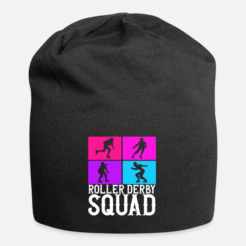 Roller derby - Bonnet en jersey - noir