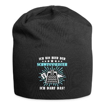 Schwimmmeister Bademeister Badmeister - Jersey-Beanie - Schwarz - Vorne