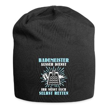 Schwimmmeister Bademeister Badmeister - Jersey-Beanie - Schwarz - Vorne