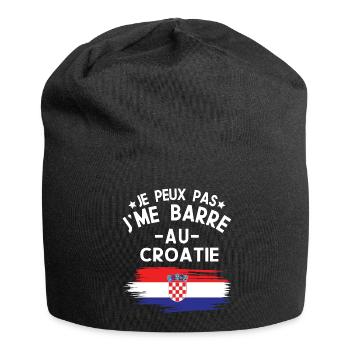 Je Peux Pas J'me Barre Au Croatie Vacances - Bonnet en jersey - noir - Devant