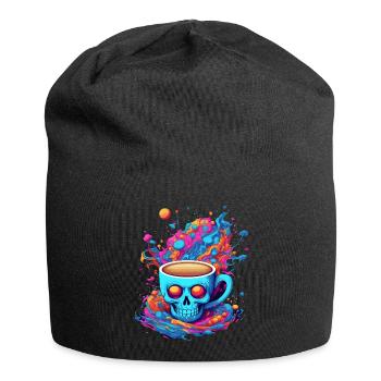 Mystical Skull Cup, Colorful Skull - Jersey Beanie - black - Front