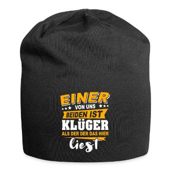 Klüger Als Du - Jersey-Beanie - Schwarz - Vorne