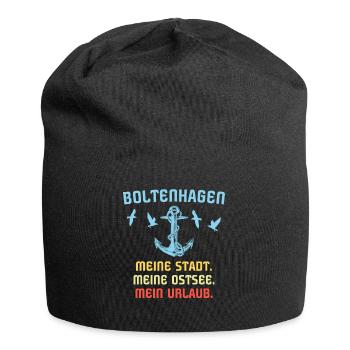 Boltenhagen Sprüche Boltenhagener Spruch - Jersey-Beanie - Schwarz - Vorne