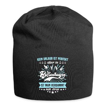 Boltenhagen Sprüche Boltenhagener Spruch - Jersey-Beanie - Schwarz - Vorne