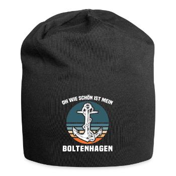 Boltenhagen Sprüche Boltenhagener Spruch - Jersey-Beanie - Schwarz - Vorne