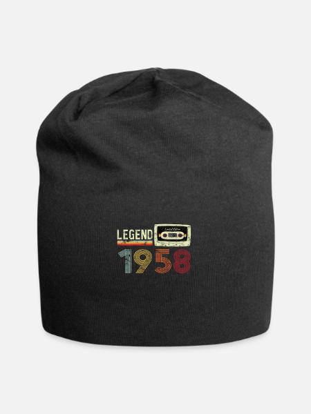 1958 Geburtstag Vintage Cassette - Jersey-Beanie - Schwarz