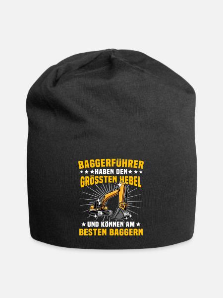 Baggerfuehrer Baggerfahrer - Jersey-Beanie - Schwarz