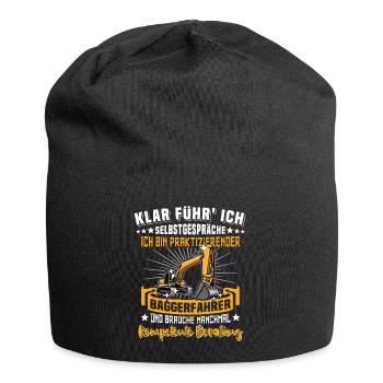 Baggerfahrer Sprüche Bagger - Jersey-Beanie - Schwarz - Vorne