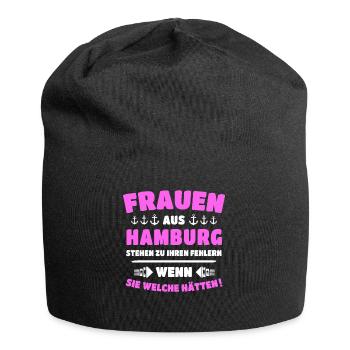 Hamburg Frau Hamburger Frauen - Jersey-Beanie - Schwarz - Vorne