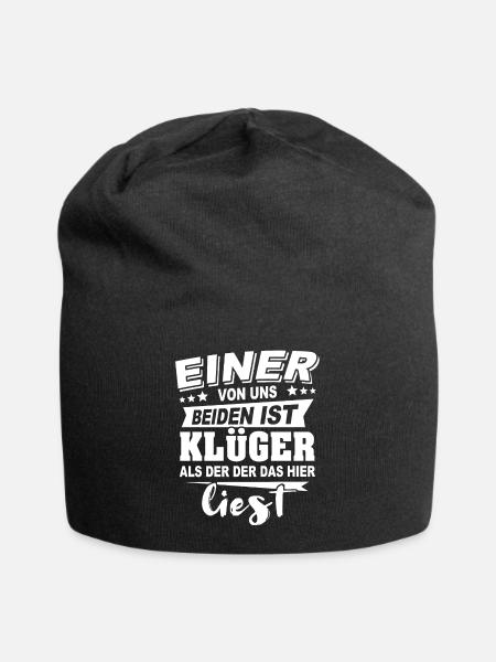 Klüger Als Du - Jersey-Beanie - Schwarz