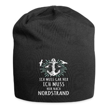 Nordstrand Sprüche Nordstrander Spruch - Jersey-Beanie - Schwarz - Vorne