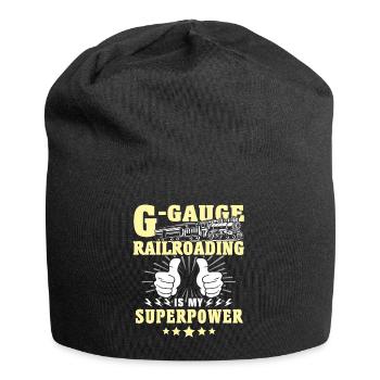 Garden railway gauge G - Jersey Beanie - black - Front