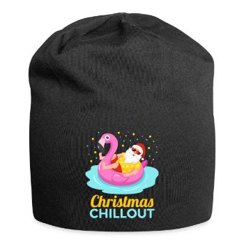 Produit design Christmas Flamingo Chillout - Bonnet en jersey - noir - Devant