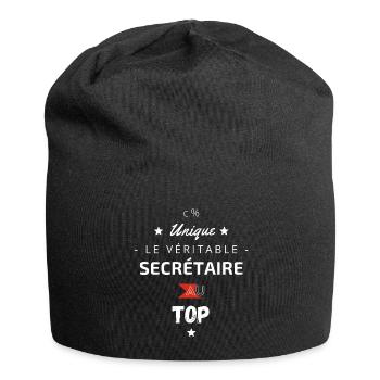le véritable Secrétaire au top - Bonnet en jersey - noir - Devant