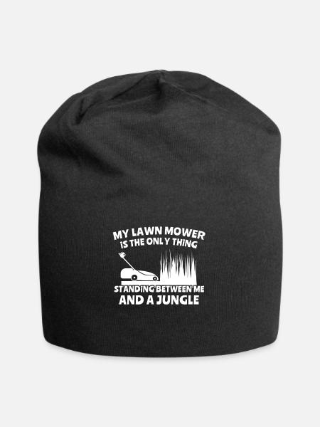 Rasen Mähen - Jersey-Beanie - Schwarz