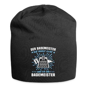 Schwimmmeister Sprüche Bademeister - Jersey-Beanie - Schwarz - Vorne