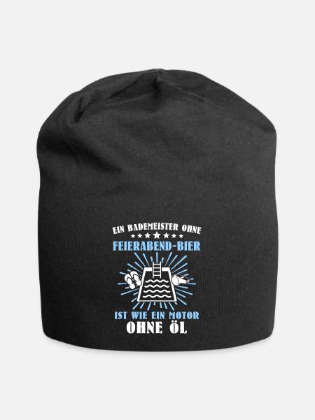 Schwimmmeister Sprüche Bademeister - Jersey-Beanie - Schwarz