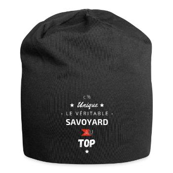 Le véritable savoyard au top - Bonnet en jersey - noir - Devant
