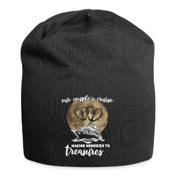 Cruise Couple Sea Voyage Cruise Ship - Jersey Beanie - black - Front