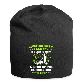 Lawn mower legend lawn mowing - Jersey Beanie - black - Front