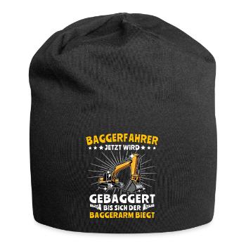 Bagger Baggerfahrer - Jersey-Beanie - Schwarz - Vorne