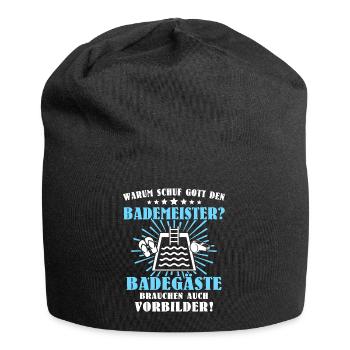 Schwimmmeister Bademeister - Jersey-Beanie - Schwarz - Vorne