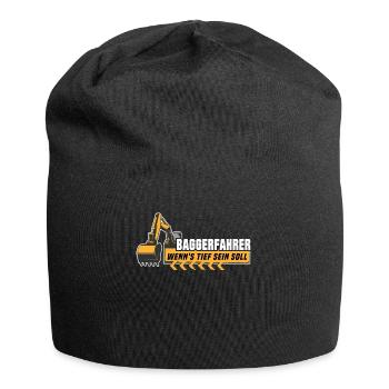 Baggerfahrer Bagger - Jersey-Beanie - Schwarz - Vorne