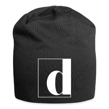 Lettre alphabet d - Bonnet en jersey - noir - Devant