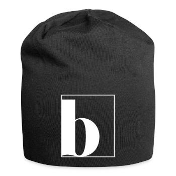 Buchstaben-Alphabet b - Jersey-Beanie - Schwarz - Vorne