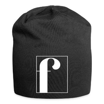 Letter alphabet f - Jersey Beanie - black - Front