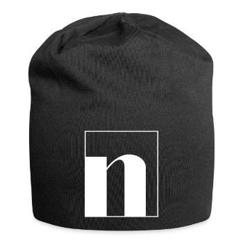 Lettre alphabet n - Bonnet en jersey - noir - Devant