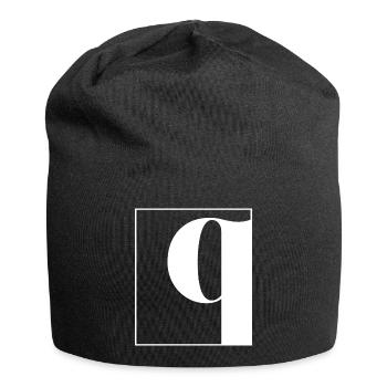 Letter alphabet q - Jersey Beanie - black - Front