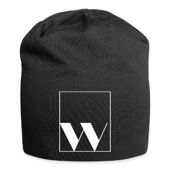 Letter alphabet w - Jersey Beanie - black - Front