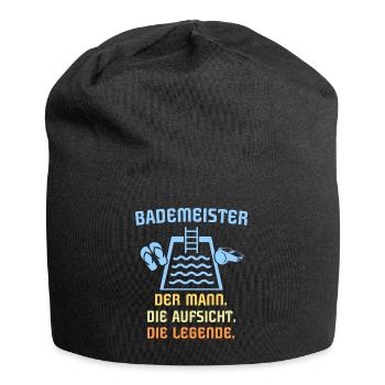 Schwimmmeister Bademeister - Jersey-Beanie - Schwarz - Vorne