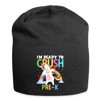 Back to School Im Ready to Crush Pre-K Girls - Jersey Beanie - black - Front